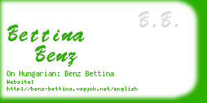 bettina benz business card